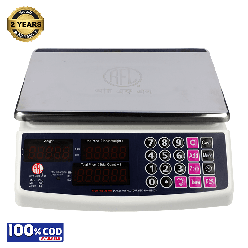 RFL Weighing Scale FG(ABS) Popular Flat Tray 30Kg